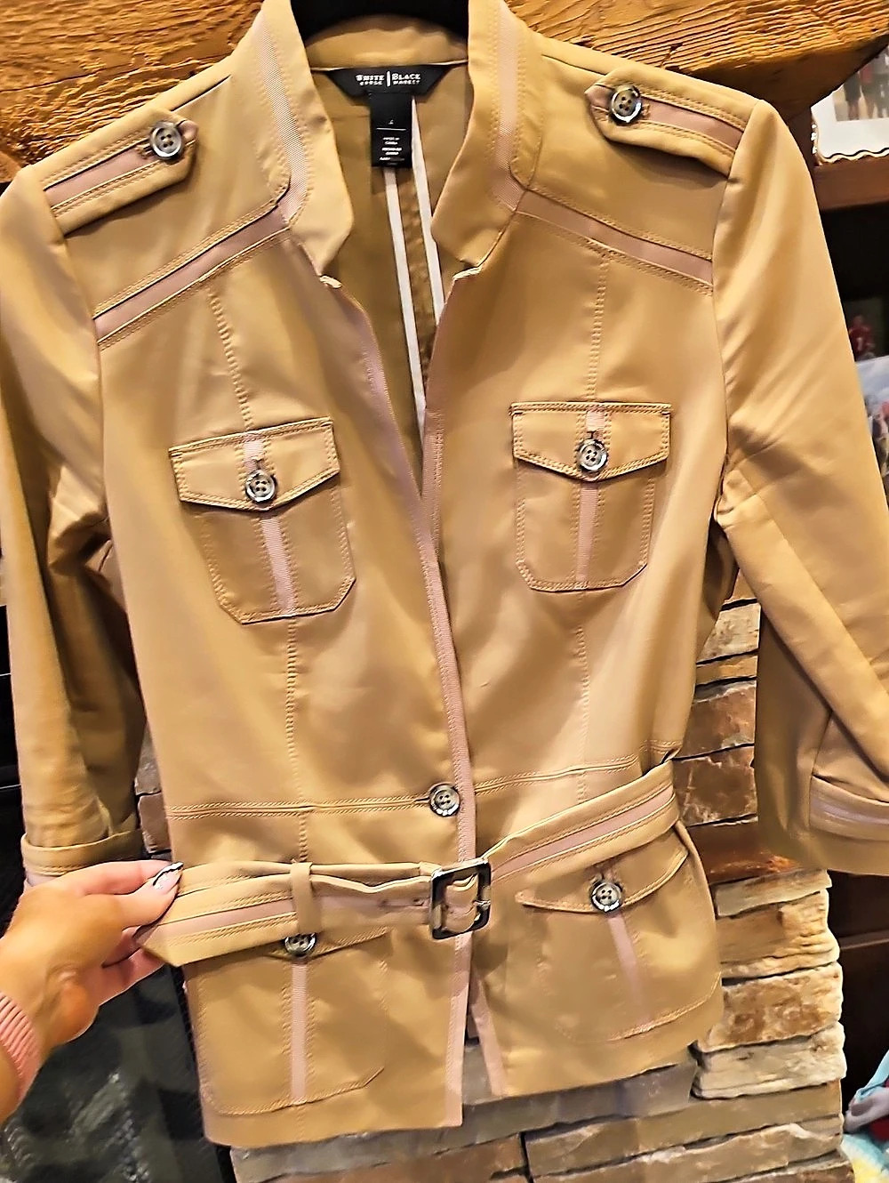 WHBM Utility Jacket in Brown Size Medium